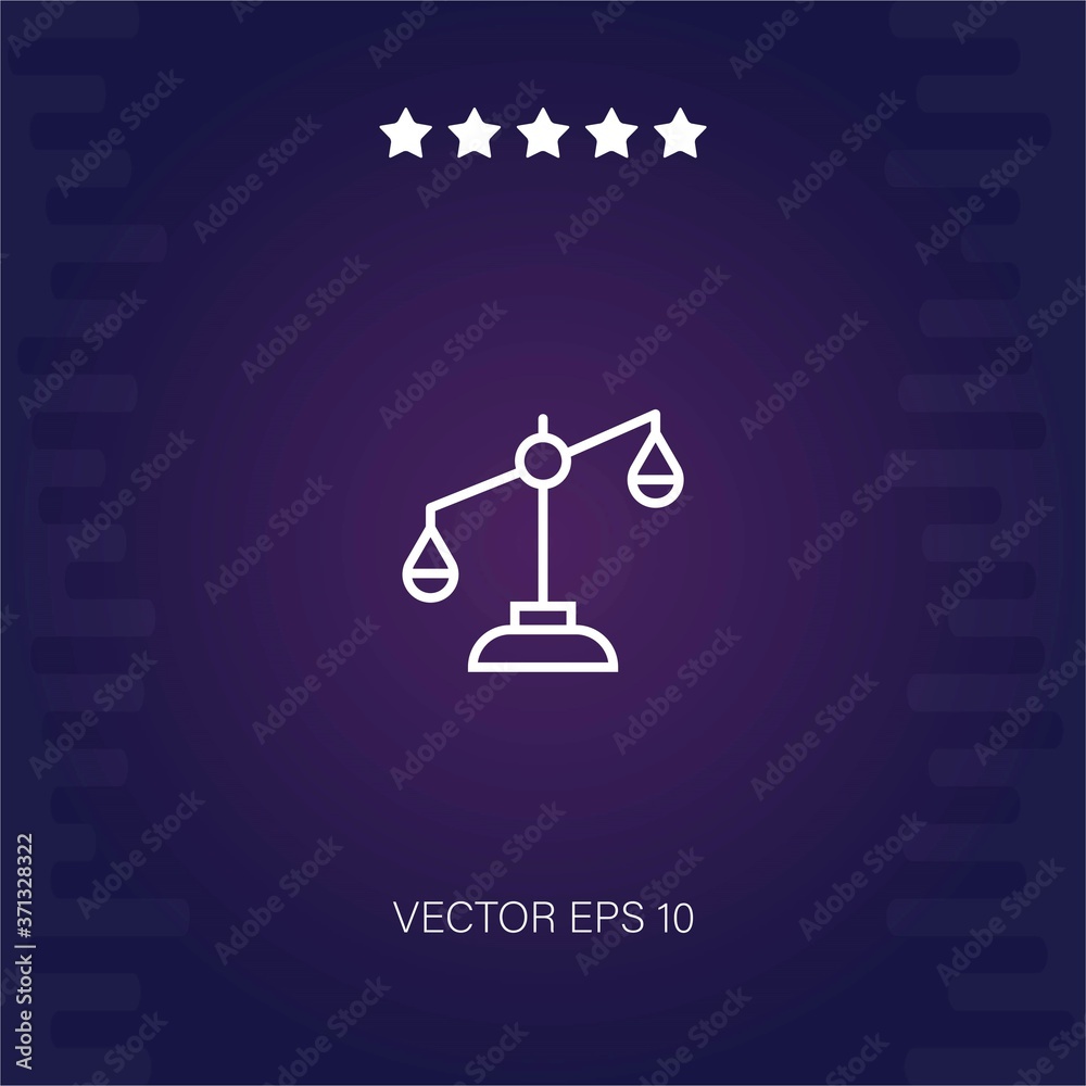 justice scale vector icon modern illustration justice scale vector icon modern illustration