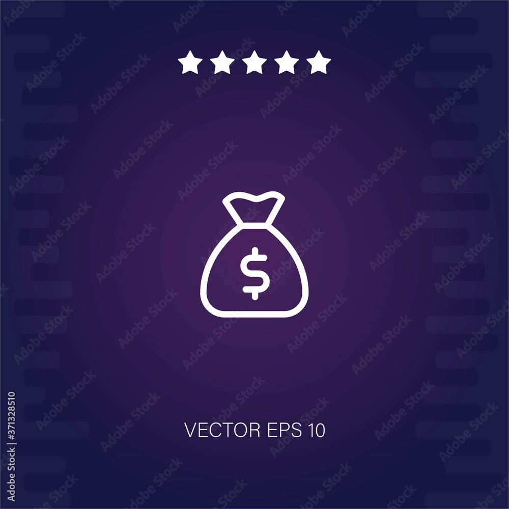 money bag vector icon modern illustration money bag vector icon modern illustration