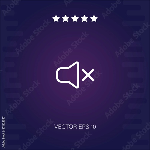 mute vector icon modern illustration