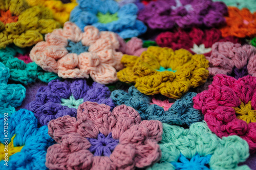knitted flowers