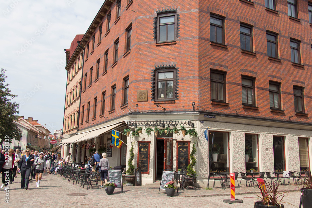 Ταπετσαρία Gothenburg, Sweden - June 18 2019: the view of Haga district typical street on June 18 2019 in Gothenburg, Sweden
