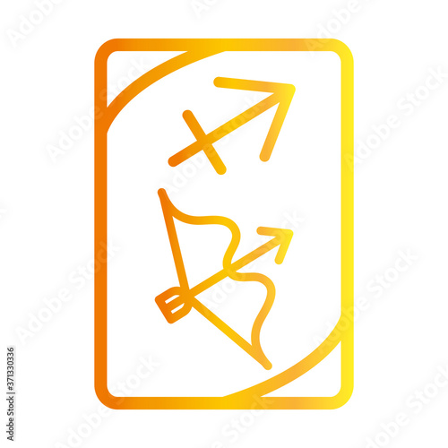 zodiac sagittarius esoteric tarot prediction card gradient style icon