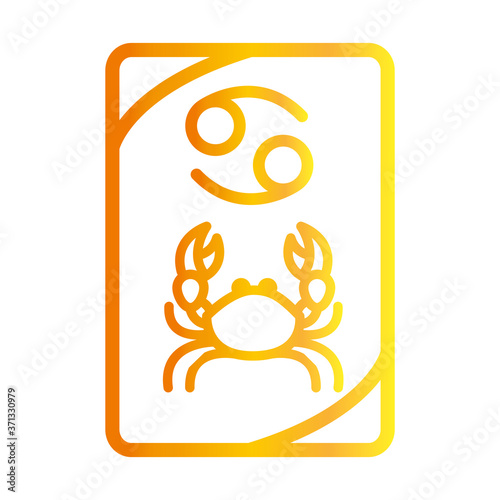 zodiac cancer esoteric tarot prediction card gradient style icon