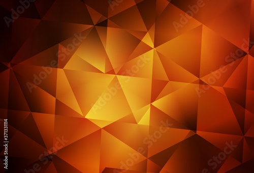 Dark Red vector low poly layout.
