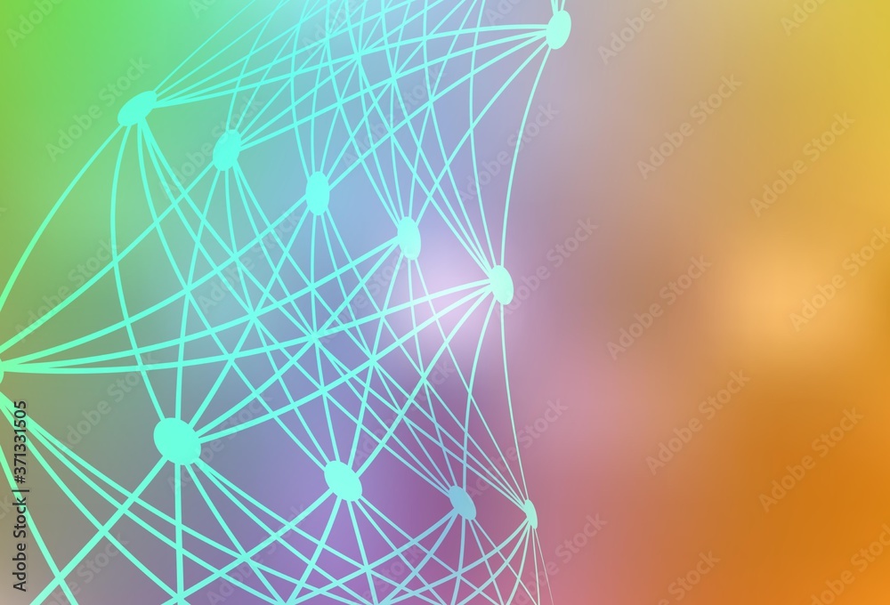 Light Multicolor vector texture with artificial intelligence concept.