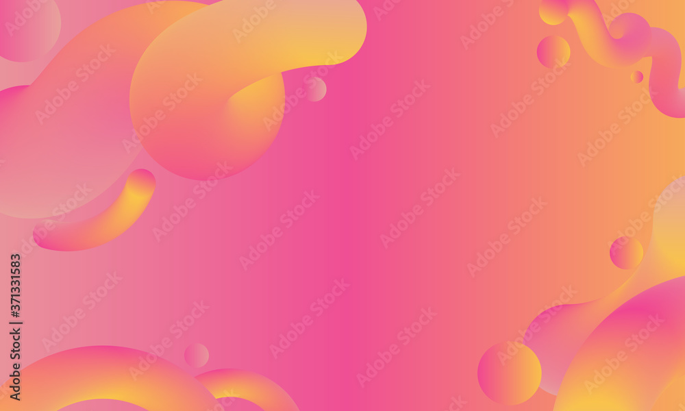3D illustration of orange pink yellow blend gradient. Suitable for your banner, flyer. poster, brochure, backdrop background design template