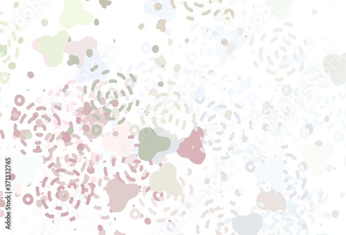 Wallpaper Mural Light Pink, Green vector pattern with random forms. Torontodigital.ca