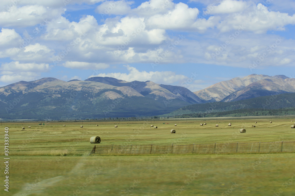 Hay Field in Mountains