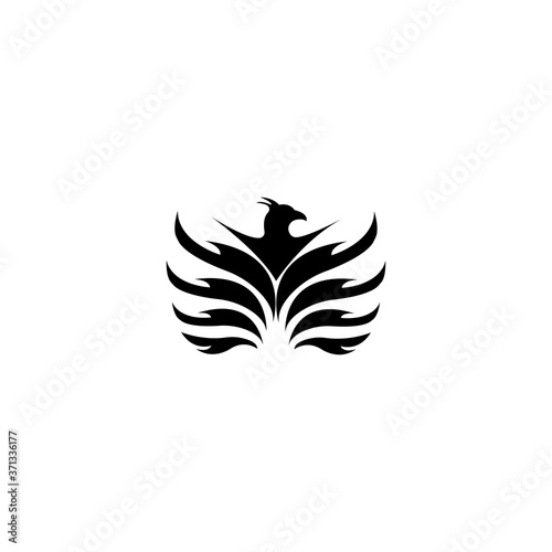 bird eagle falcon animal feather vector logo
