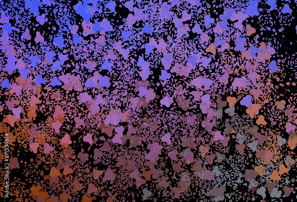Dark Blue, Yellow vector template with chaotic shapes. Dark Blue, Yellow vector template with chaotic shapes.