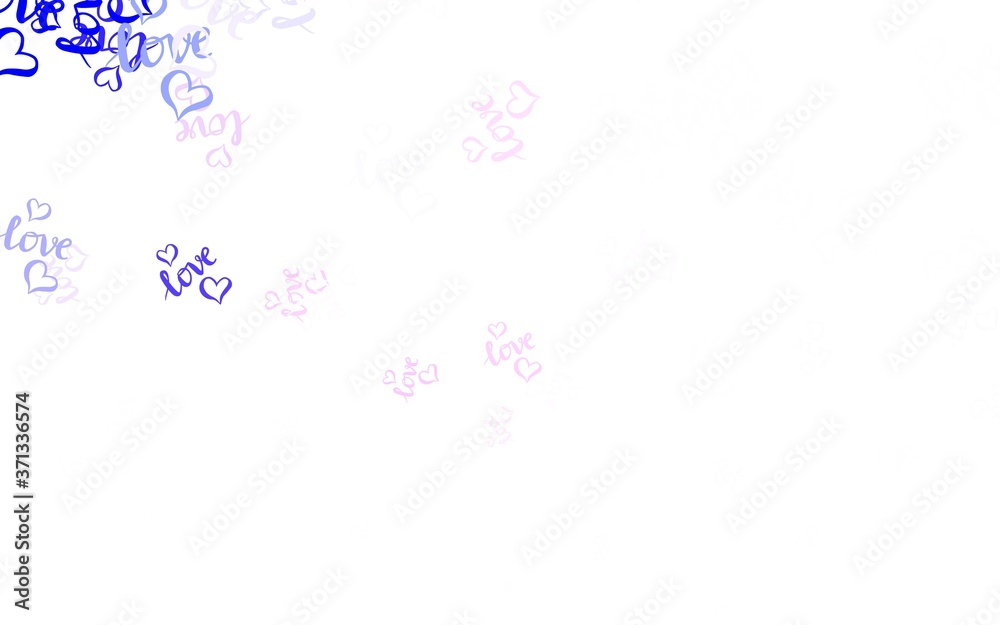 Light Pink vector texture with lovely hearts. Light Pink vector texture with lovely hearts.