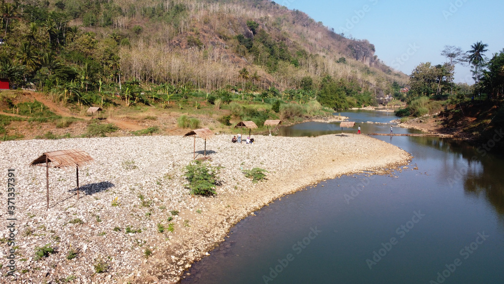the Oyo River in summer. Bantul Yogyakarta the Oyo River in summer. Bantul Yogyakarta