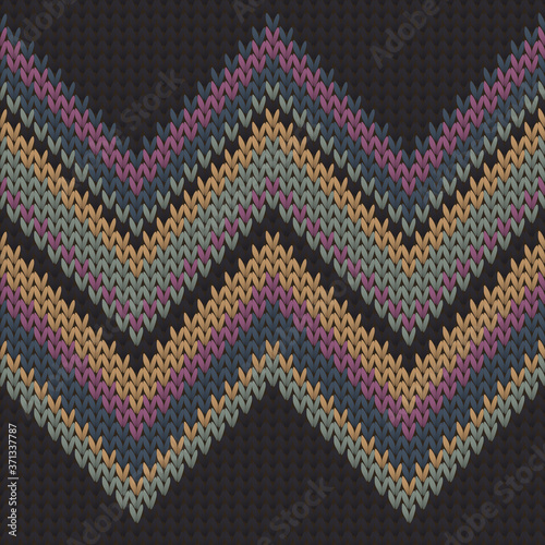 Soft zig zal lines christmas knit geometric 