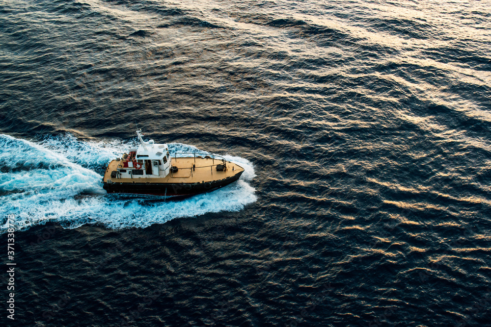 Fototapeta premium Tugboat at Sea