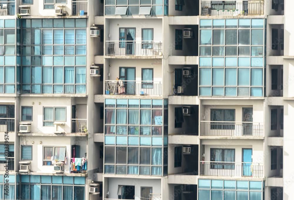 Residential living in Manila high rise apartment buildings.