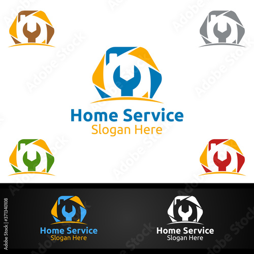 Real Estate and Fix Home Repair Services Logo