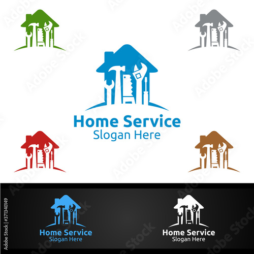 Real Estate and Fix Home Repair Services Logo
