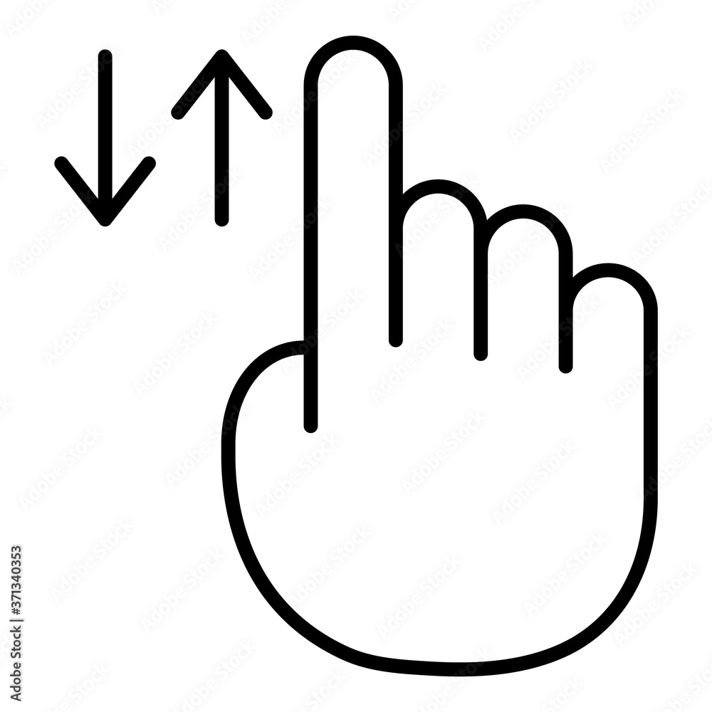 Swipe Gesture Flat Icon Isolated On White Background Swipe Gesture Flat Icon Isolated On White Background