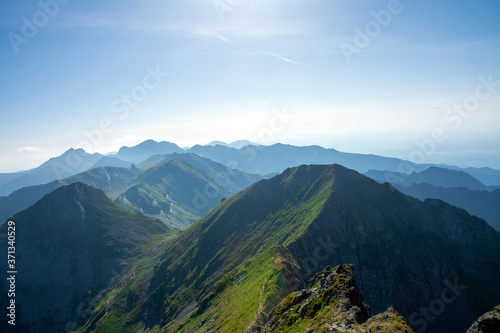 Fototapeta Naklejka Na Ścianę i Meble -  a beautiful landscape of the Fagaras mountains