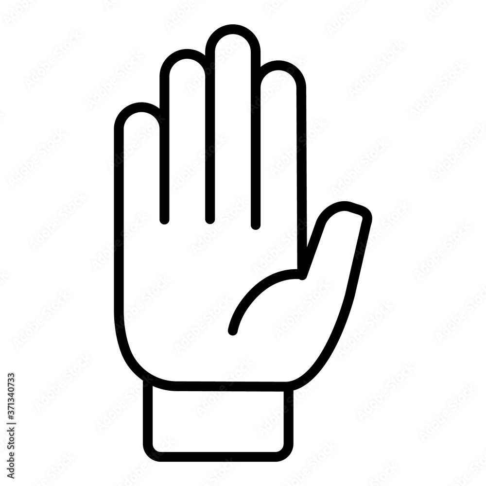Stop Hand Gesture Flat Icon Isolated On White Background Stop Hand Gesture Flat Icon Isolated On White Background