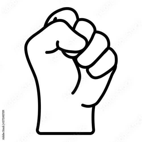 Fist Flat Icon Isolated On White Background