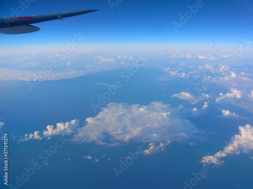 The beautiful sea and cloud which spread under eyes
