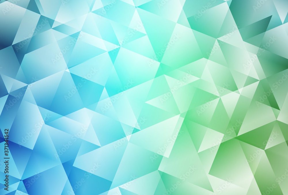Obraz premium Light Blue, Green vector abstract mosaic background.