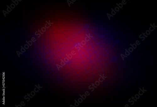 Dark Pink, Red vector background with forms of artificial intelligence.