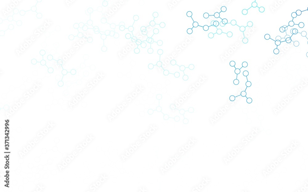 Light BLUE vector pattern with artificial intelligence network.