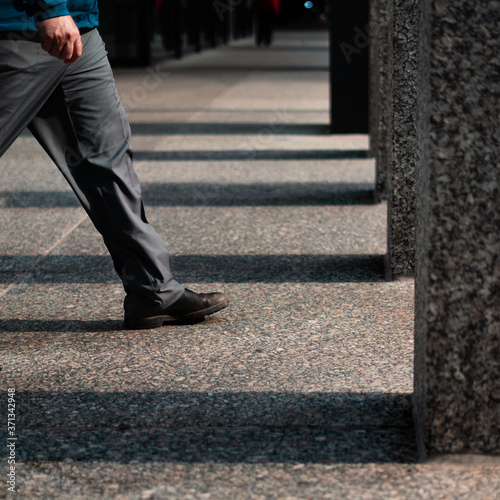 Pedestrian on Sidewalk 4