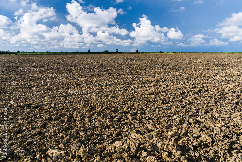 Newly Ploughed Field with sky Newly Ploughed Field with sky
