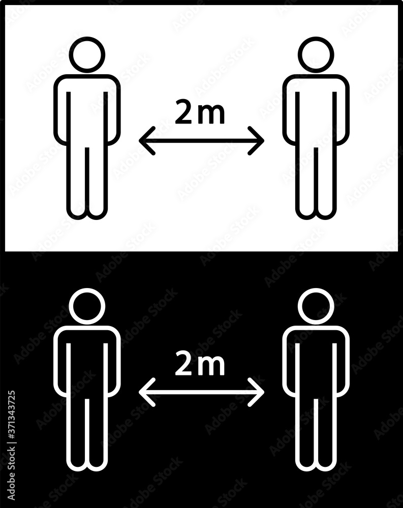 Social distancing sign and symbol for coronavirus. Graphic for banner, sticker, poster. Social distancing sign and symbol for coronavirus. Graphic for banner, sticker, poster.