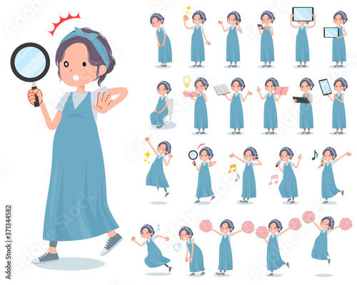 flat type hairband Pregnant women_Action