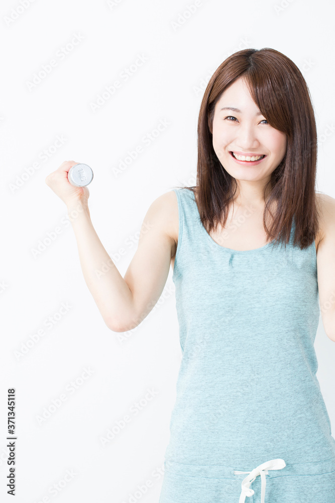 Obraz premium 筋トレする女性