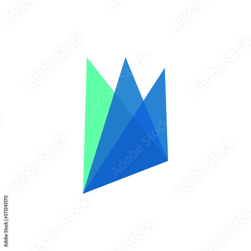 Free Download Abstract vector mountain logo. Letter w mountain icon. Stock illustration. - GFXLoad