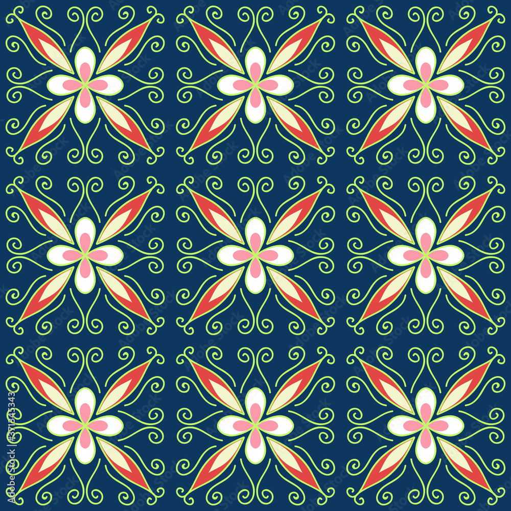 Fototapeta premium Turkish seamless ornament, vector illustration