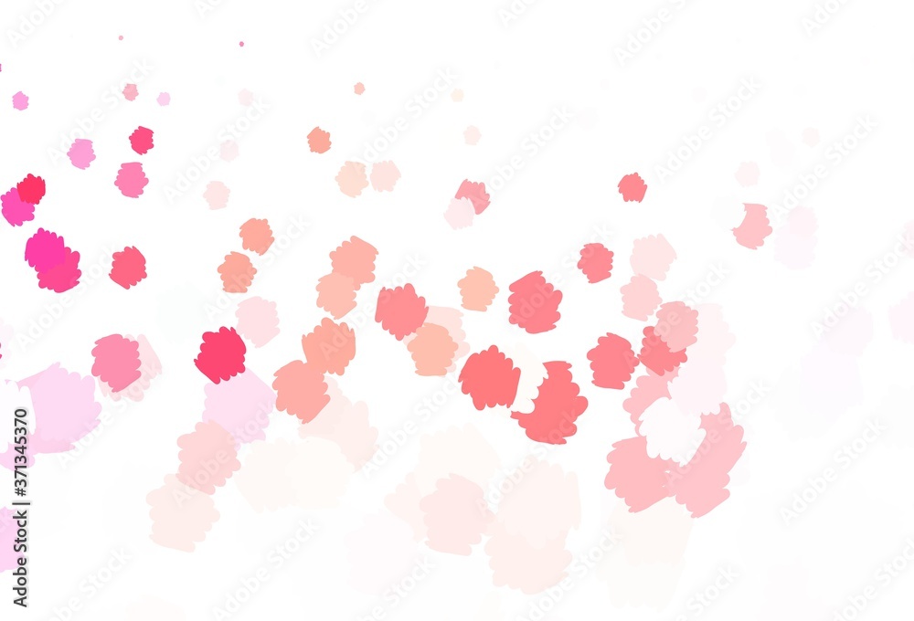 Light Red vector texture with abstract forms.
