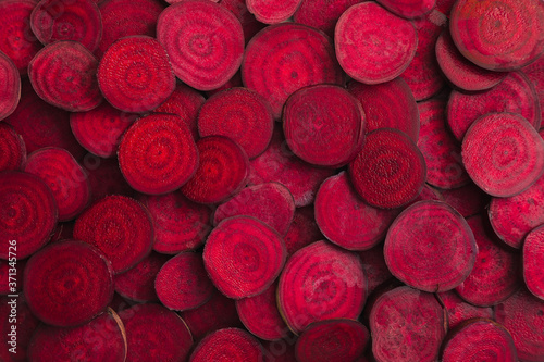 Background of beet slices