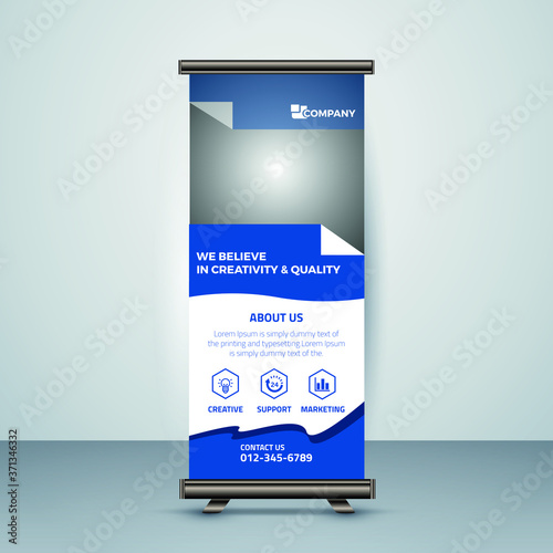 Creative Roll Up Editable banner Vector EPS