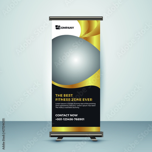 Creative Roll Up Editable banner Vector EPS