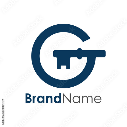 initial G building construction hotel logo creative concept
