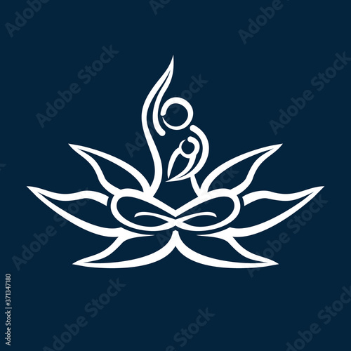 mother baby yoga logo creative concept