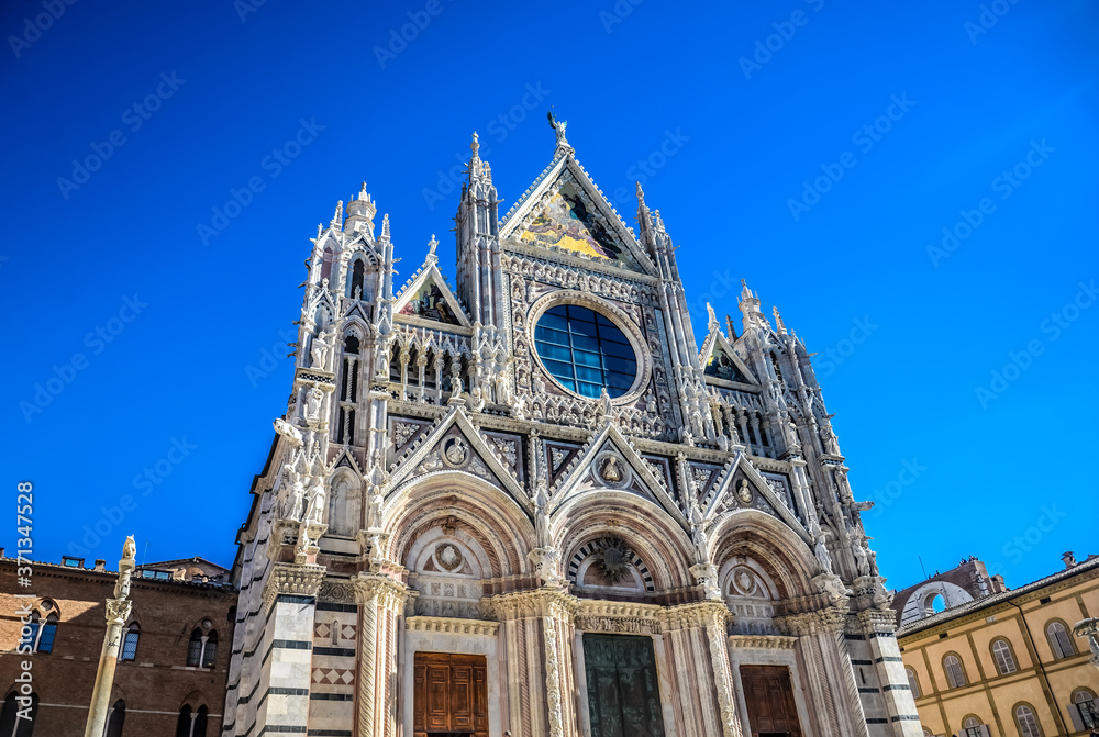 Siena Cathedral in Siena during the day