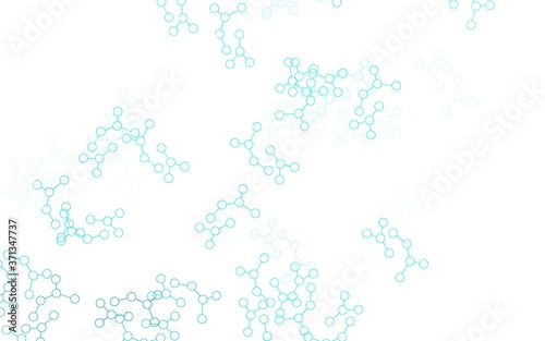 Light Blue, Green vector background with forms of artificial intelligence.