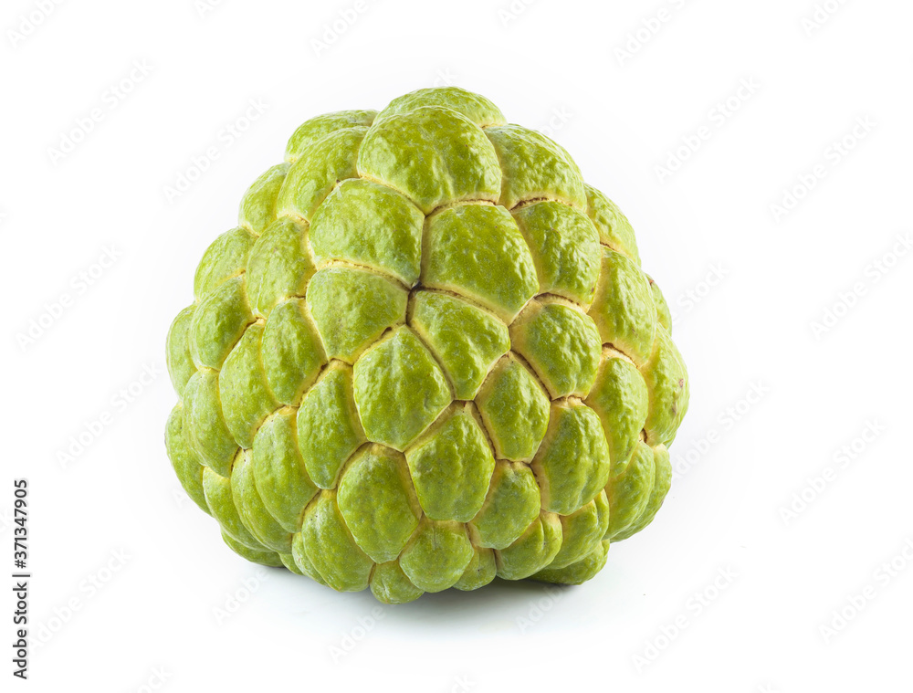 Obraz premium Ripe sugar Apple (custard apple) fruit isolated on white background