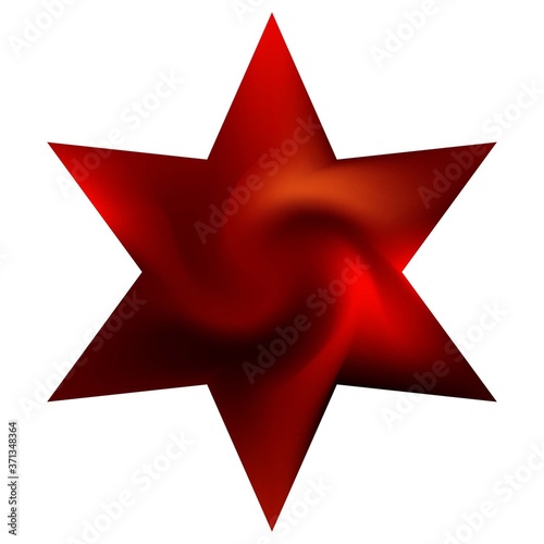 Blurred background in the form of hexagram.