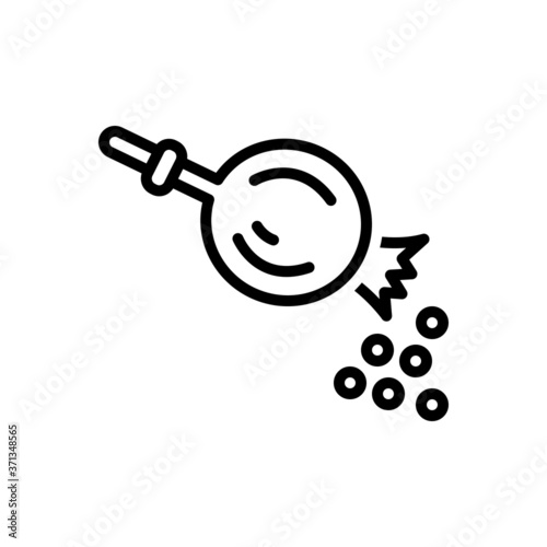 Black line icon for poppy seed