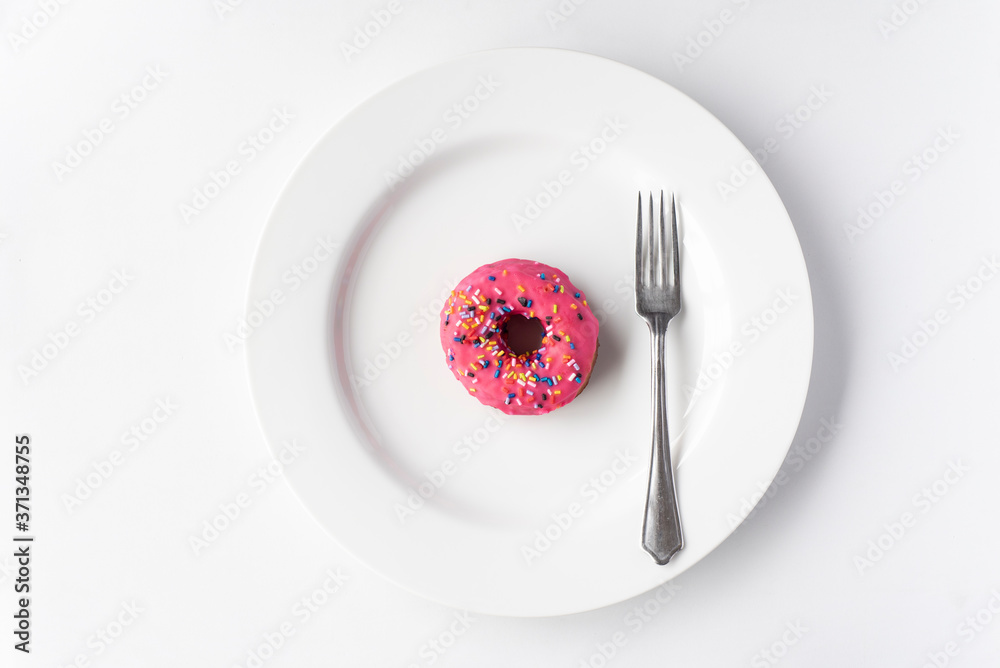 Donut on a plate Donut on a plate