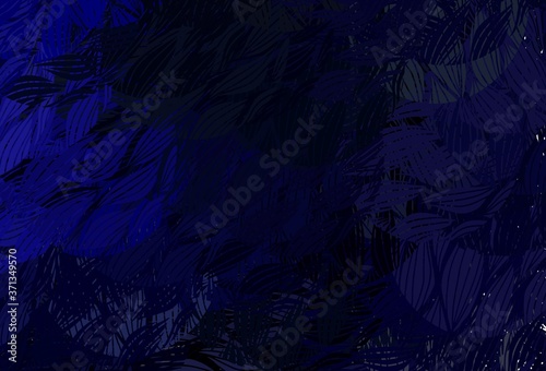 Dark BLUE vector background with abstract shapes.