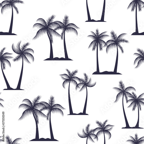 Palm trees seamless pattern © Fauzan